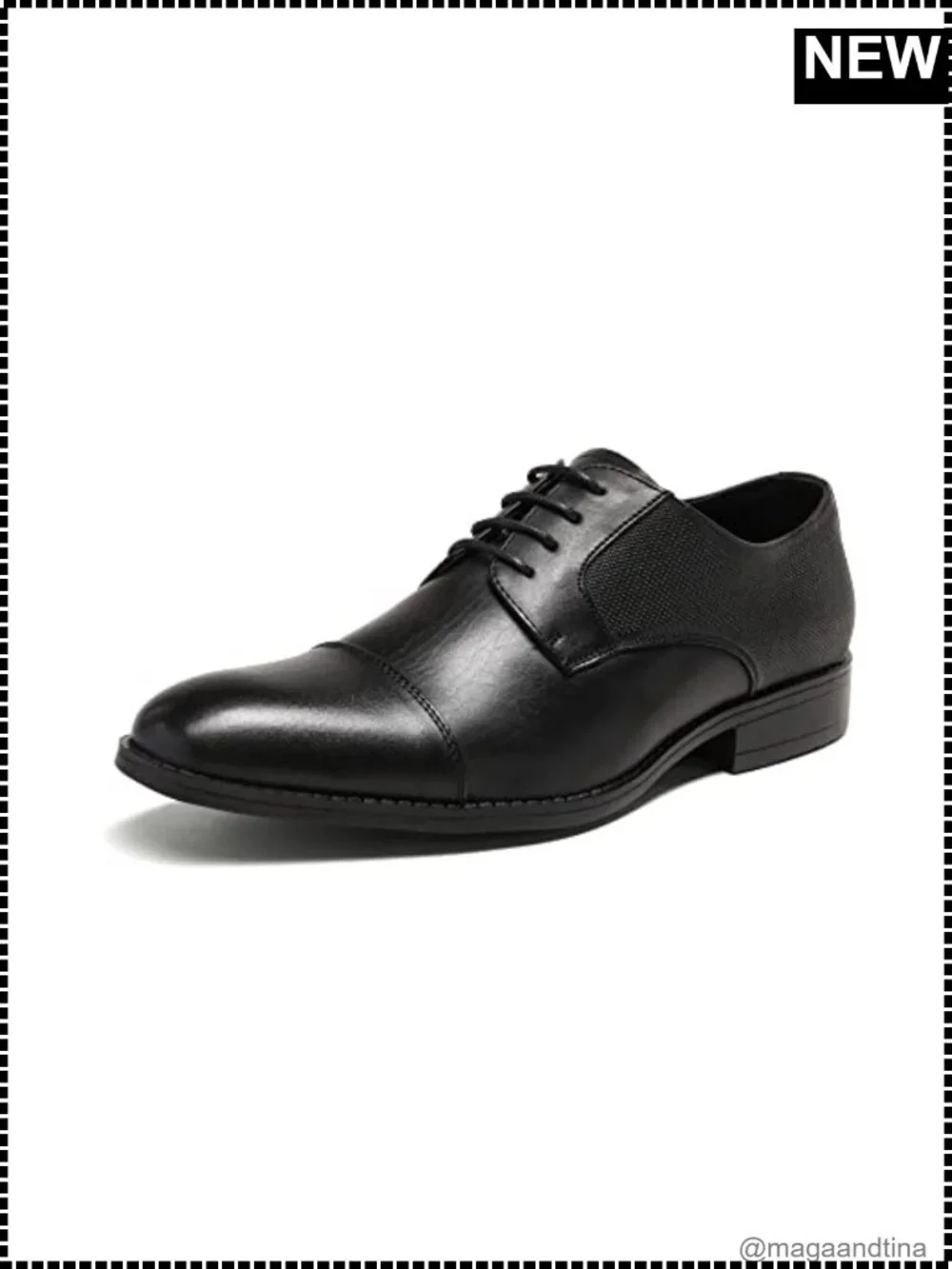 Vegan Leather Oxford Dress Shoes Plain Toe Lace-Up Formal Business